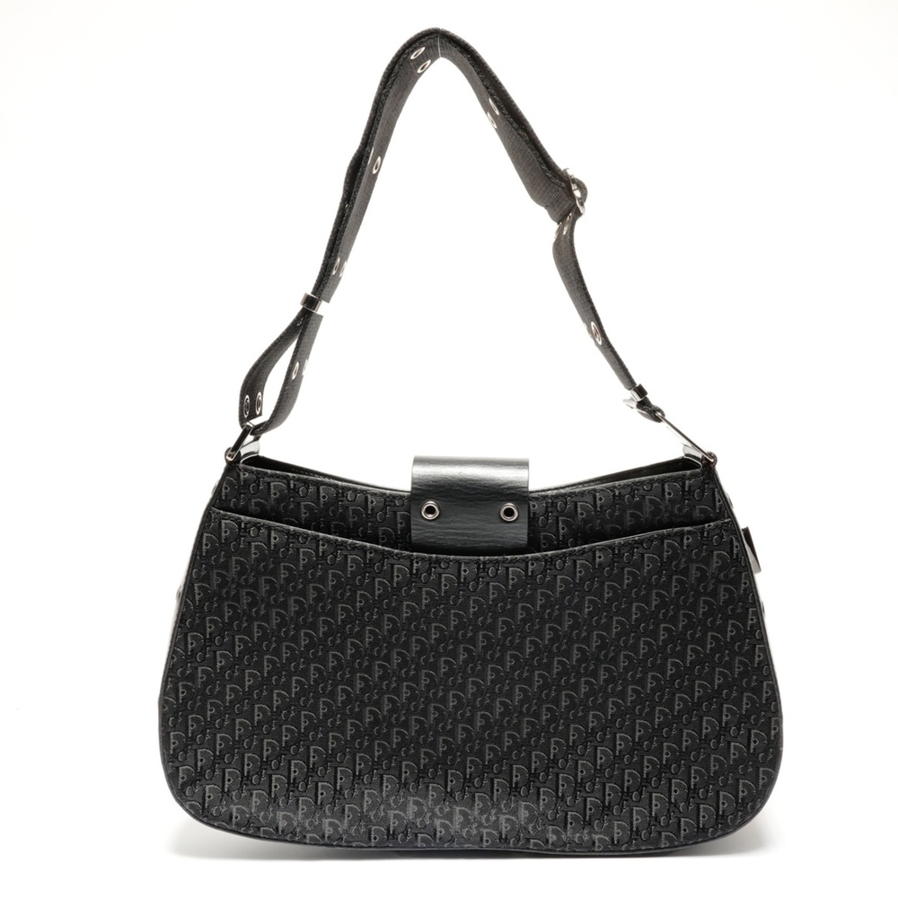 CHRISTIAN DIOR Black Canvas Trotter Shoulder Bag - Picture 2 of 13
